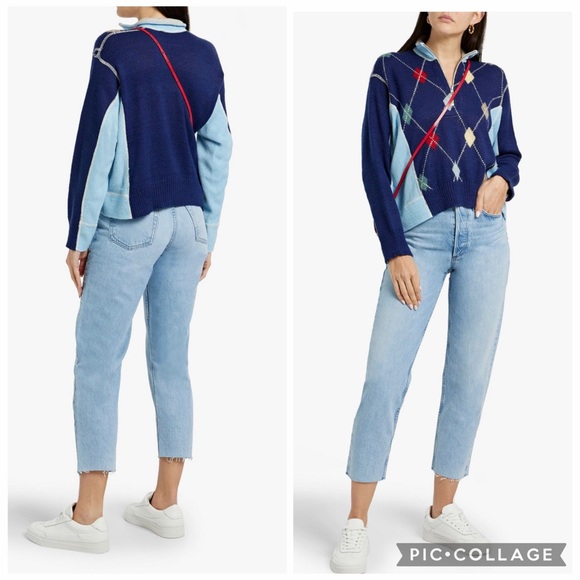 rag & bone Denim - RAG & BONE Cropped High-Rise Straight Leg Mom Jeans Medium Wash Size 23 US 0